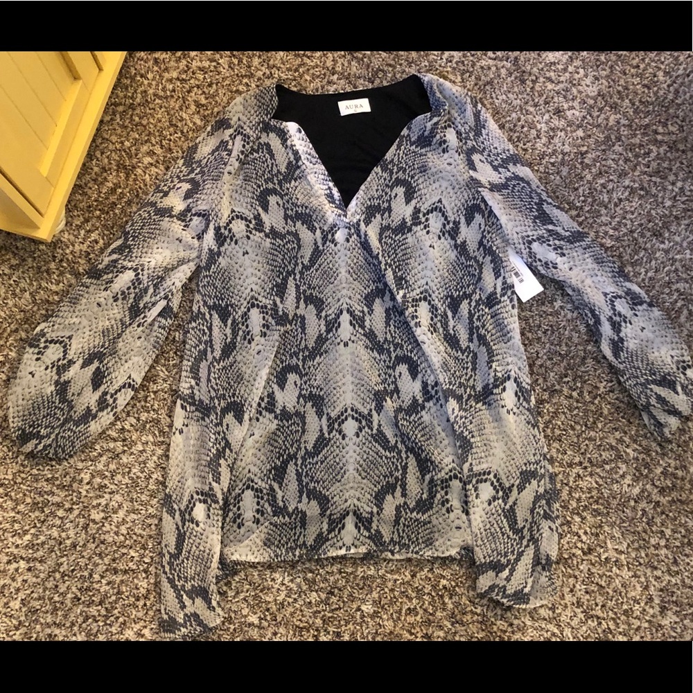 NWT Long sleeve snake print dress